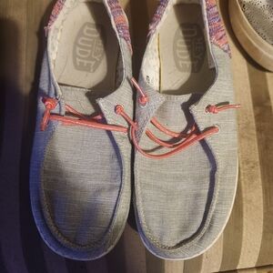 Hey Dude Gray and Pink Casual Shoes